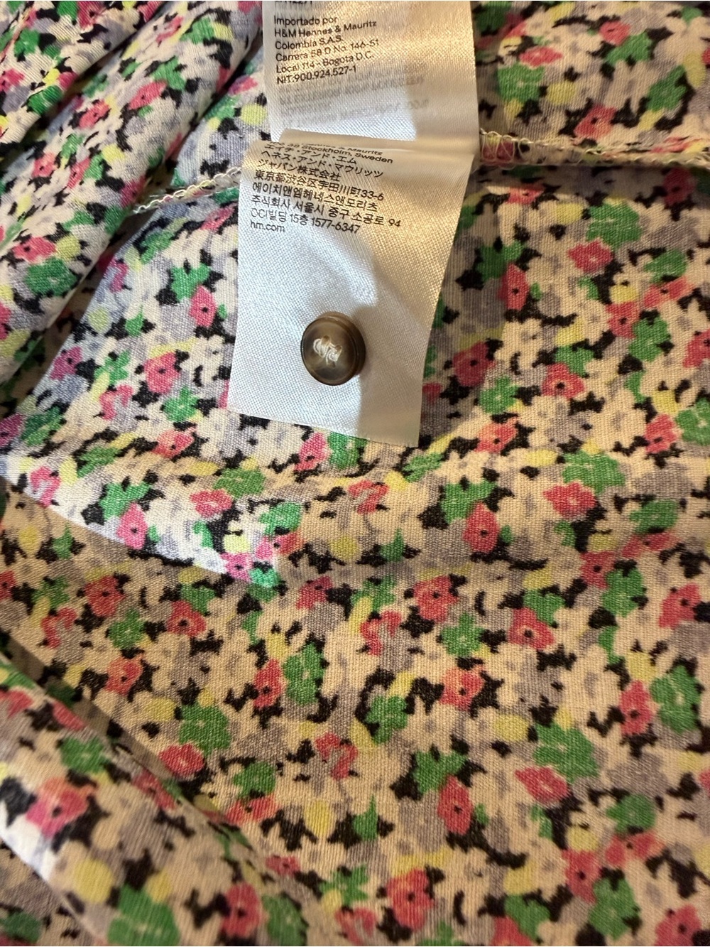 H&M Floral Maxi Skirt in Pink, Green & Cream - Picture 14 of 15